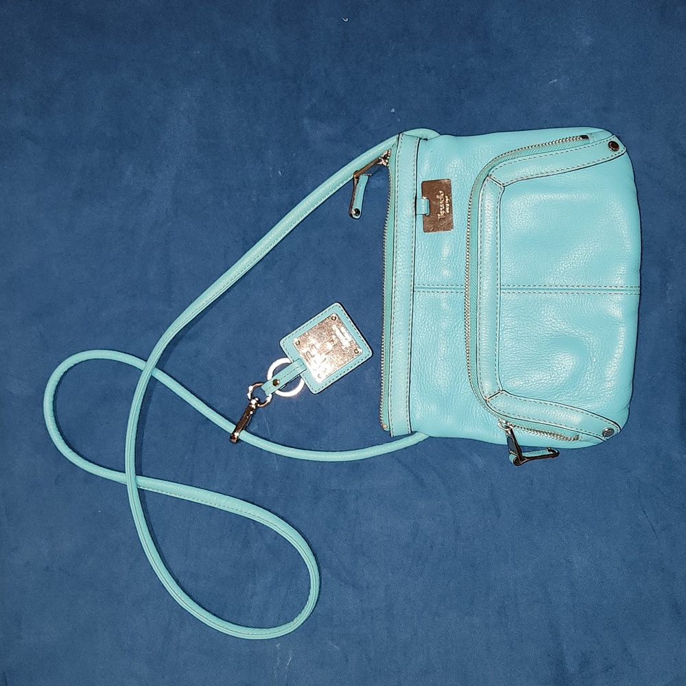Tignanello Pebble genuine leather mini Crossbody bag, wallet, orginazer travel - Picture 5 of 16